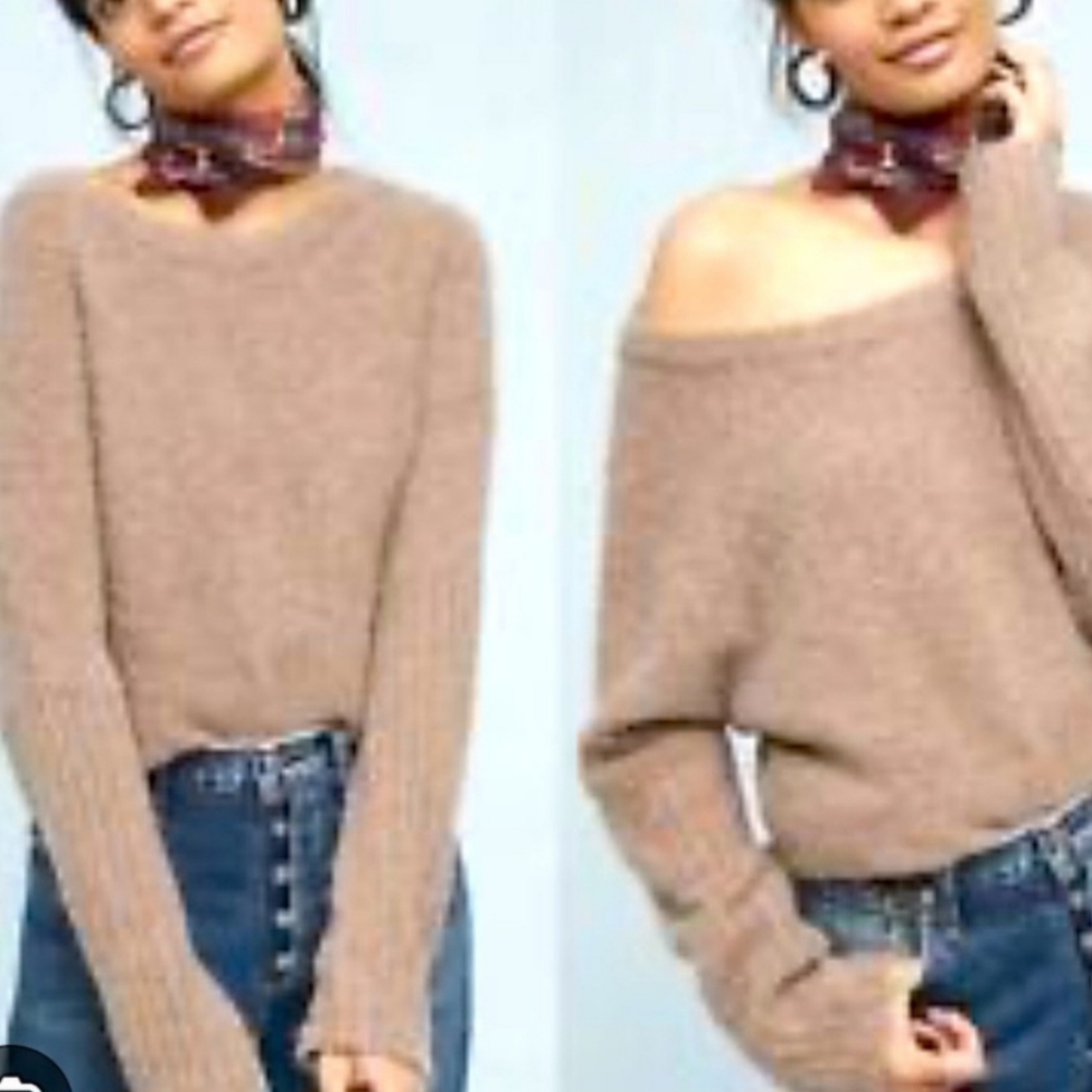 Anthropologie Sleeping In The Snow Lavinia  Merino Wool Blend Sweater Size XS